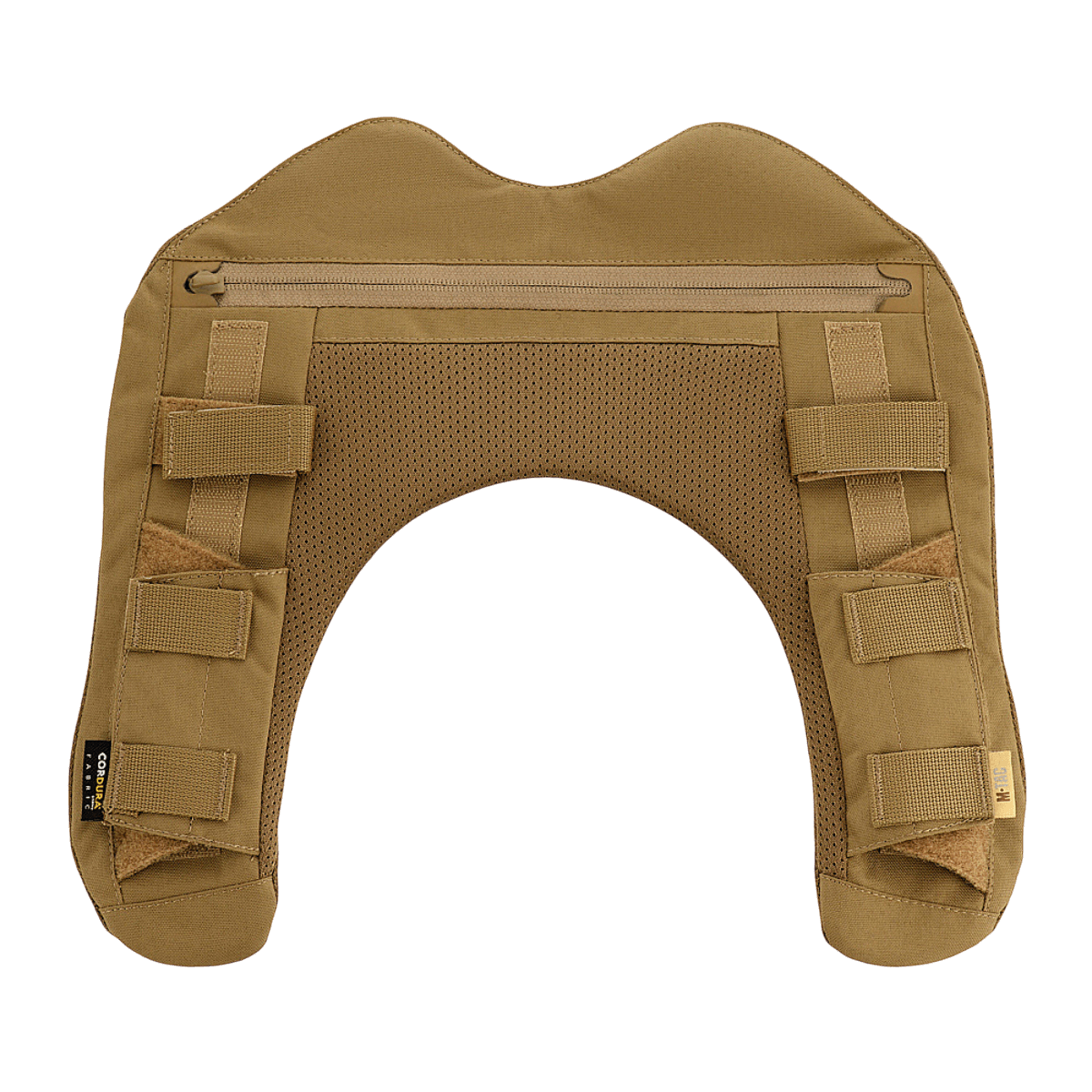 M-Tac olkapääpehmuste Plate Carrier Cuirass QRS:lle kestävässä Cordura-kankaassa, 3D-mesh ilmanvaihtoon ja painonjakoon.