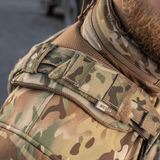 M-Tac olkapääpehmuste Plate Carrier Cuirass QRS:lle kestävässä Cordura-kankaassa, 3D-mesh ilmanvaihtoon ja paineenlievitykseen sotilasvarusteissa.