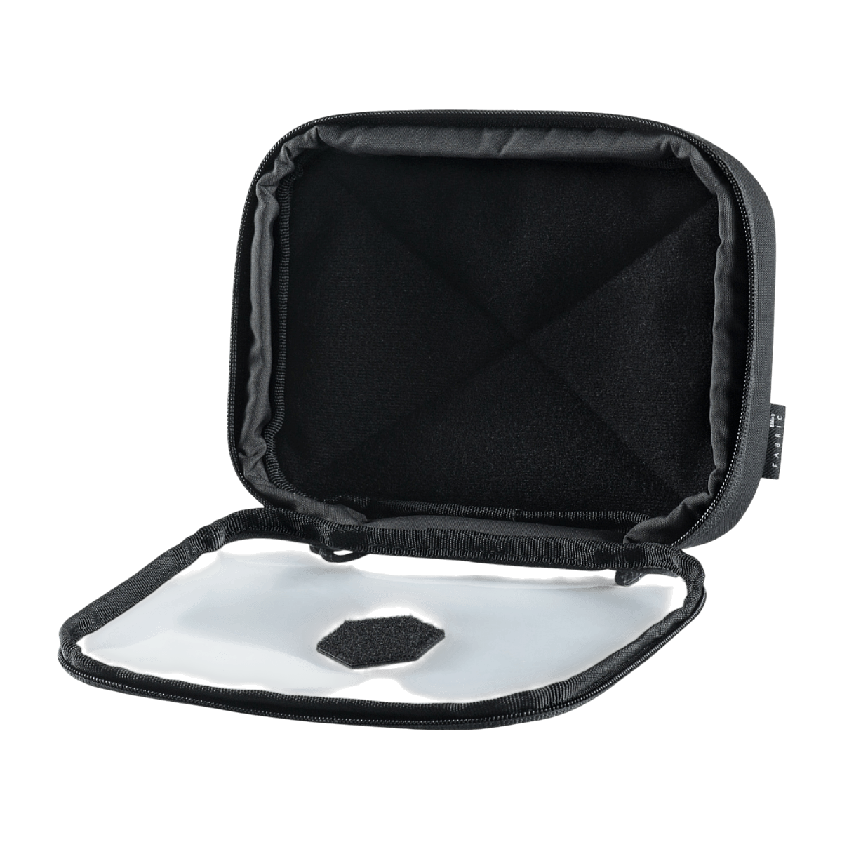 M-Tac Utility Organizer Slim Elite avoinna läpinäkyvällä PVC-etuseinällä ja Cordura 500D-materiaalilla turvalliseen säilytykseen