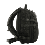 M-Tac Mission Pack Elite reppu, musta, ergonominen muotoilu, Cordura 1000D ja MOLLE LASER CUT-system.