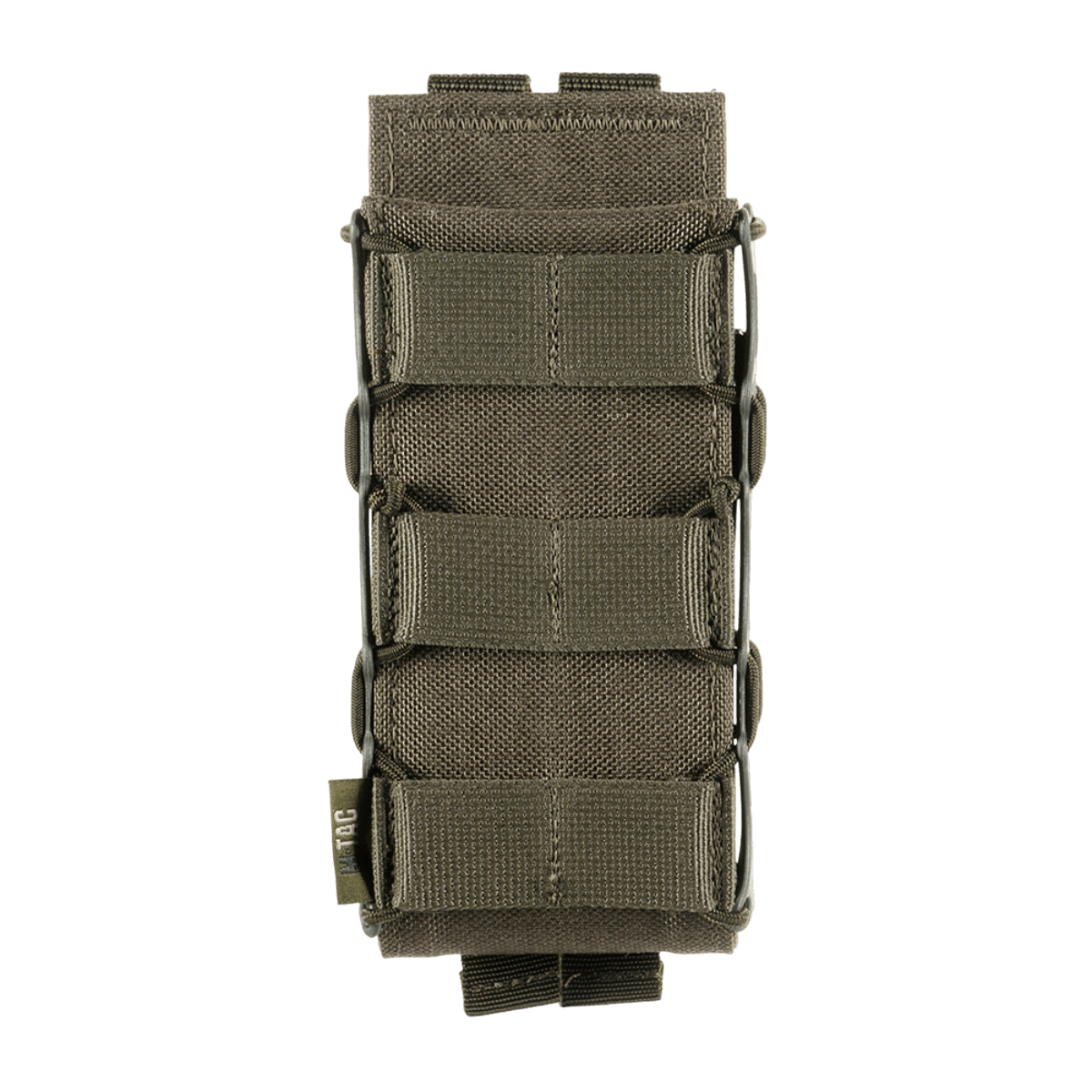 M‑Tac Mag Pouch Kolchan AK/AR:lle, Cordura 1000D, MOLLE-kiinnitys ja muovi-sivuinsertit turvalliseen lippaiden säilytykseen.