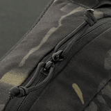 Lähikuva M‑Tac Elite Hex -vyölaukusta YKK-vetoketjulla Cordura 500D:llä, esillä taktinen muotoilu ja kestävyys.