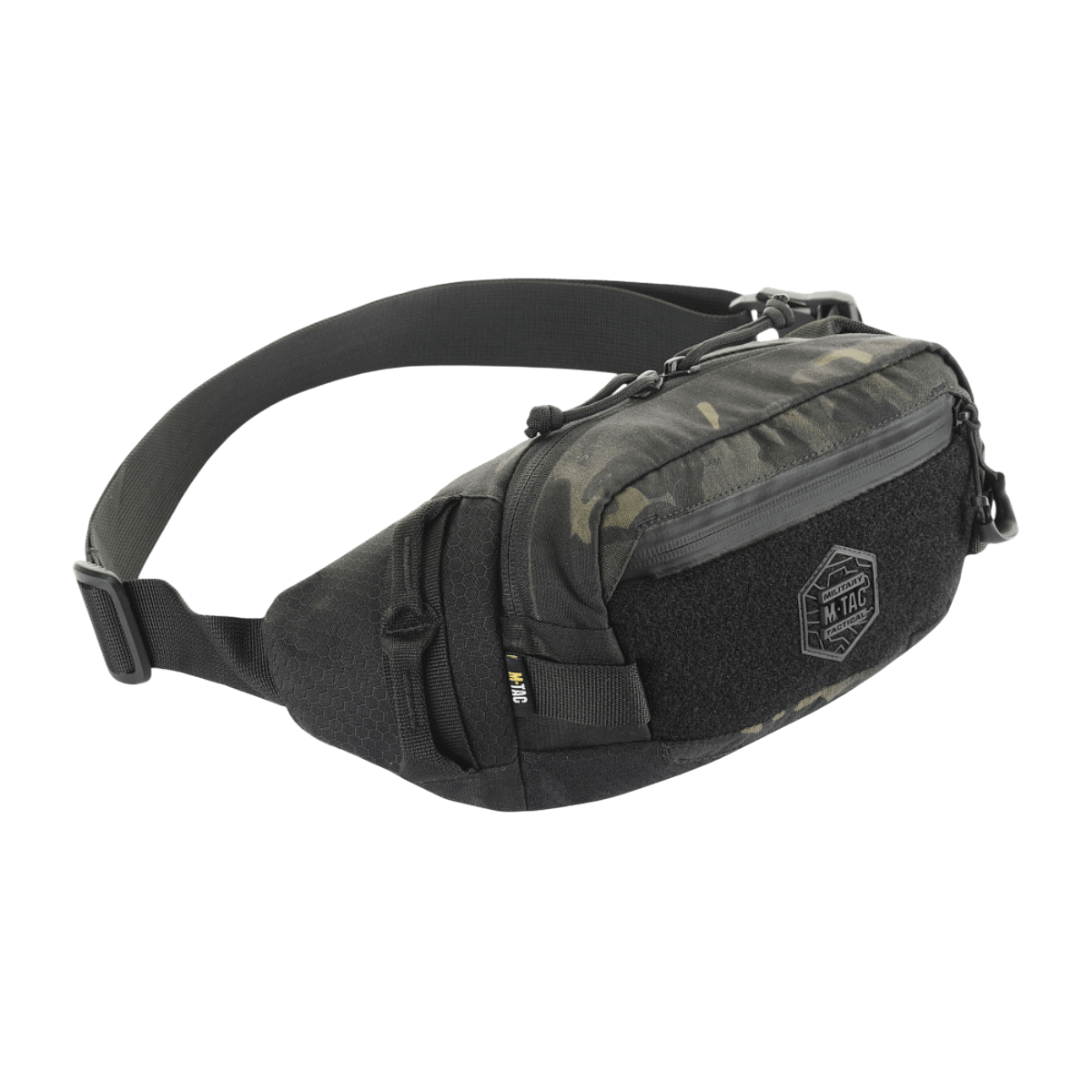 M‑Tac Elite Hex -vyölaukku Corduraa, tyylikäs muotoilu ja YKK-vetoketjut, sopii arkeen. Kaksi lokeroa ja velcro-panel.