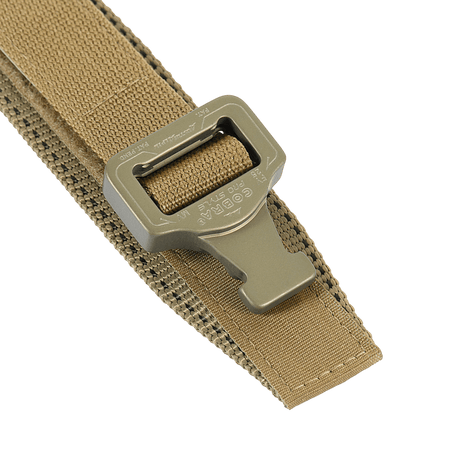 M-Tac taktinen vyö Cobra-lukolla, valmistettu kulutusta kestävästä nylon-webbingistä Austrialpin-lukolla sotilaskäyttöön ja ampujille.