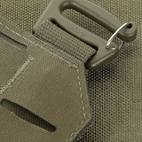 M-Tac etupaneeli Plate Carrier Cuirass QRS XL:lle, kestävä Cordura 500D, NIJ-sertifioitu, lähikuva soljesta ja kankaan rakenteesta, kuva 1