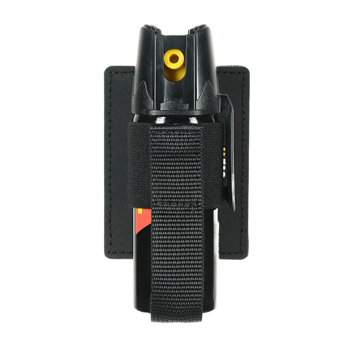 M-Tac modulaarinen pepperspray-indsats polymerkompositilla elastikilla ja hihnalla turvalliseen säilytykseen.