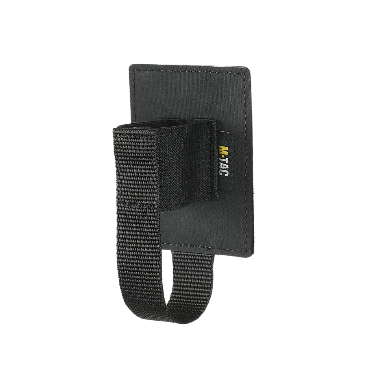 M-Tac modulaarinen pepperspray-indsats mustana polymerkomposit-versiona elastikilla ja Velcrolla helppoon asennukseen ja turvalliseen säilytykseen.