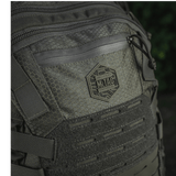 M-Tac Mission Rygsæk Elite Hex Cordura-materiaalista, ergonominen muotoilu ja MOLLE LASER CUT -järjestelmä, sopiva kestävyyteen ja toiminnallisuuteen.