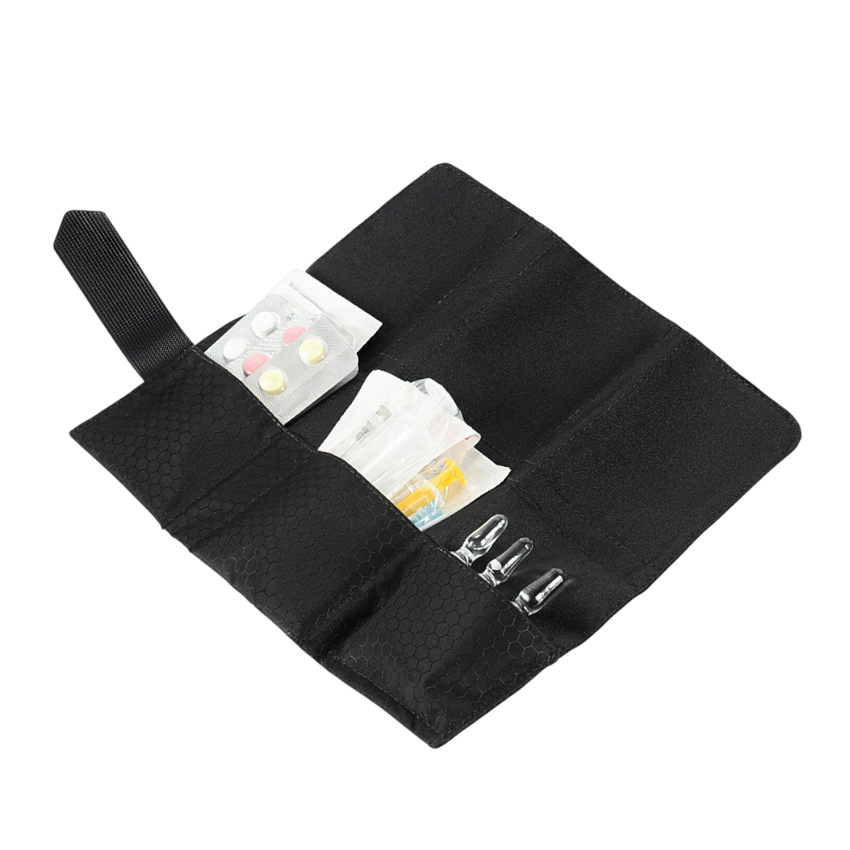 M-Tac City Med Pouch Hex kompaktissa muotoilussa hexagon-kuvioidulla materiaalilla, käytännöllinen ensiapupussi kannettavalle lääkkeiden säilytykselle, kuva 1