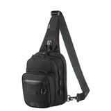 M-Tac Cross Taske Slim Elite Hex mustassa Cordura-materiaalissa, säädettävällä remmillä ja kestävillä YKK-vetoketjuilla, tyylikäs ja käytännöllinen päivittäiseen käyttöön.