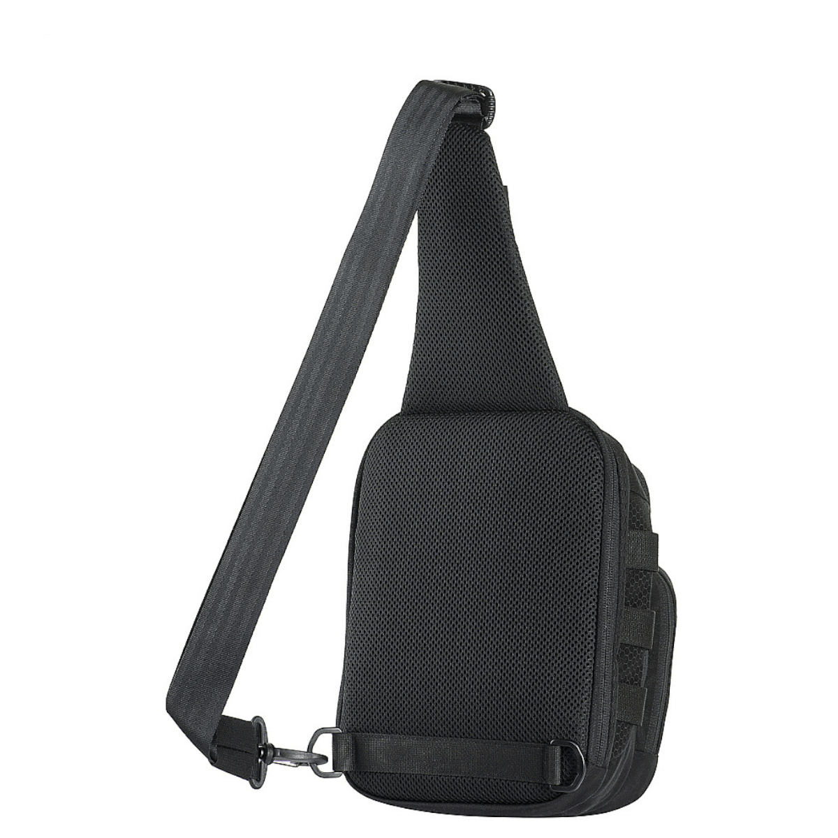 M-Tac Cross Taske Slim Elite Hex mustana, valmistettu Cordura 500:sta ja Cordura Hexistä, säädettävällä hihnalla ja tyylikkäällä muotoilulla, sopiva arkeen.