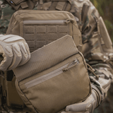 M-Tac Lomme til Tilbehør Lower Large Elite Plate Carrier, kulutusta kestävä Cordura 500D, vetoketjutasku ja MOLLE-yhteensopiva muotoilu, galleria-asento 1.
