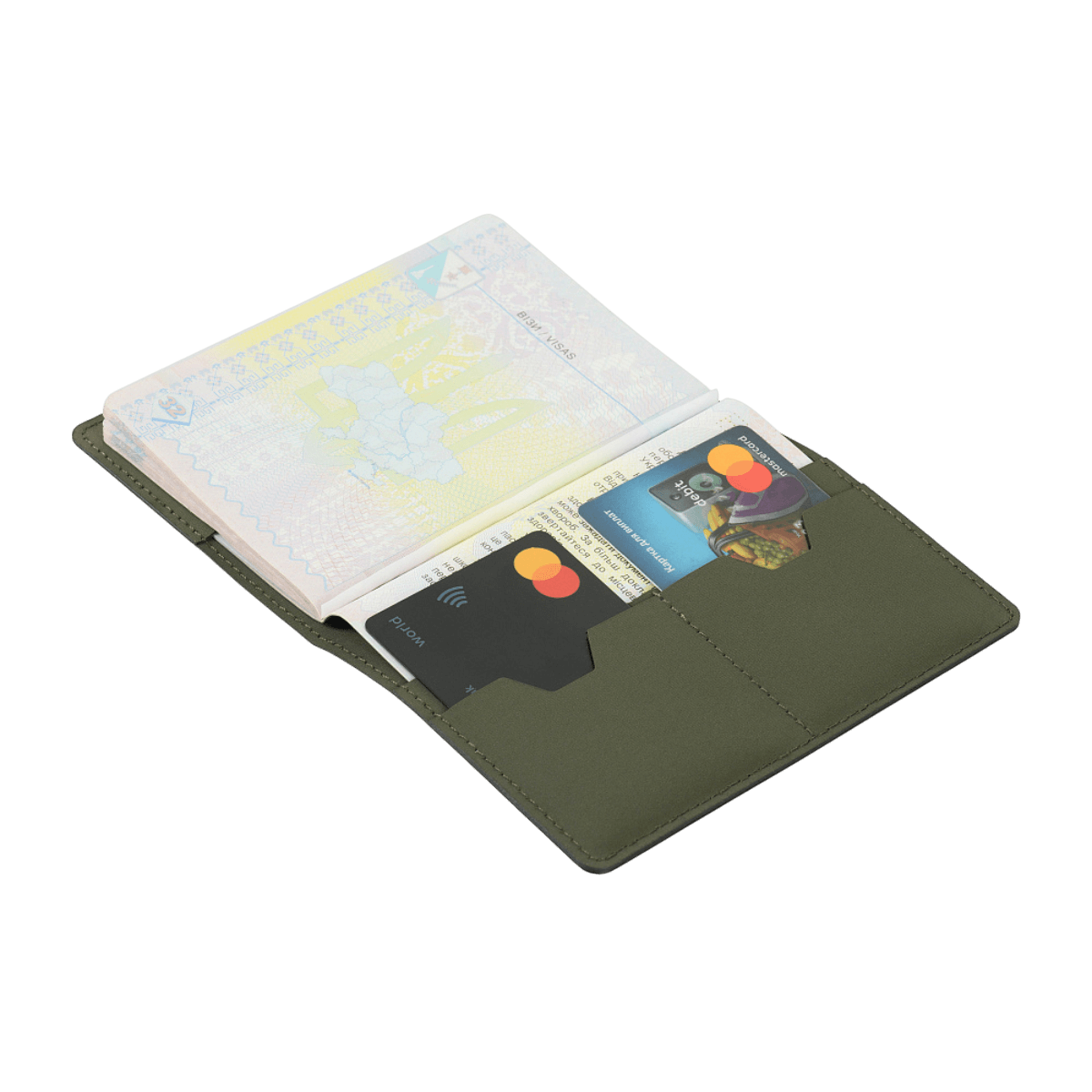 M‑Tac Pascover polymerikomposiitista pystysuunnaisella "Passport"-painatuksella, sisäisillä korttitaskuilla ja tyylikkäällä logolla, sopii matkustajille.