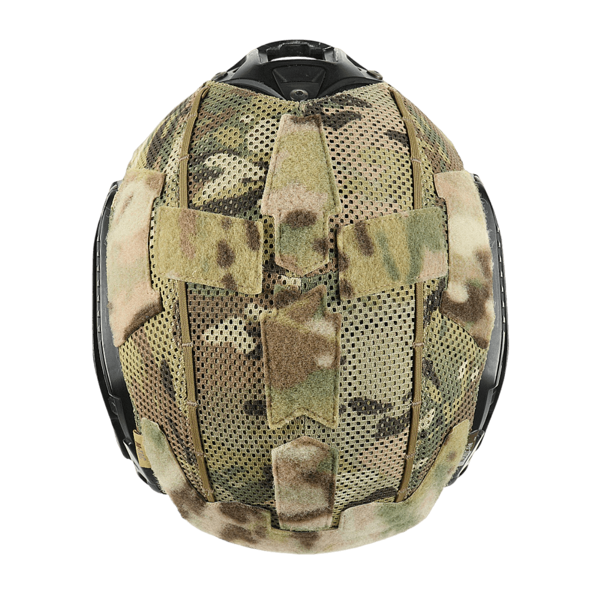 M‑Tac Hjelmcover Shroud Elite MULTICAM-muotoilulla TOR-D-kypärille, Cordura 500D, Velcro-paneelit ja remmit.