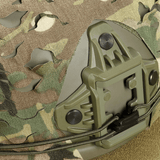 M‑Tac Vilha Hjelmcover FAST Multicam-kuvio ja Laser Cut -muotoilu Cordura 500D-materiaalilla naamiointiin ja suojaukseen.