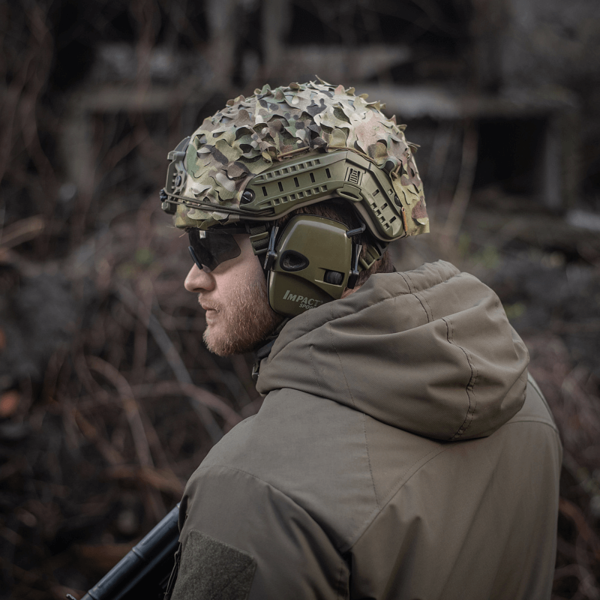 M‑Tac Vilha Hjelmcover FAST camouflage ja suojaus kypärille, Cordura 500D ja Velcro-remmit MULTICAM-kuviossa.