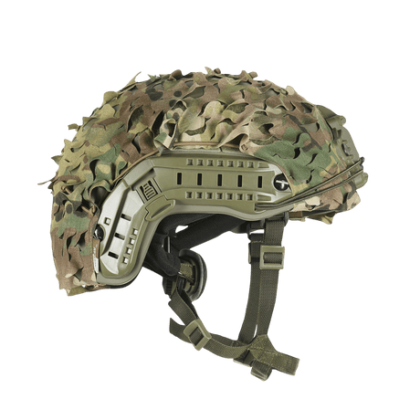 M‑Tac Vilha Hjelmcover FAST camouflage-kuvio ja Velcro-remmit varmaan kiinnitykseen FAST-kypärissä.