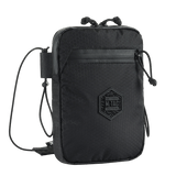 M-Tac Pocket Bag Elite HEX musta, kompakti, varustettu kestävillä YKK-vetoketjuilla. Sopii EDC-varusteille, avaimille ja asiakirjoille. Vankka ja kulutuskestävä.