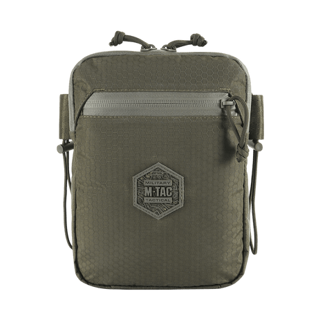 M‑Tac Pocket Bag Elite HEX, kompakti laukku kulutusta kestävästä materiaalista ja YKK-vetoketjuilla, sopii EDC-varusteille ja päivittäiseen käyttöön.
