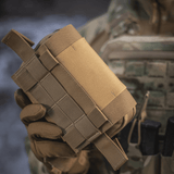 M-Tac Horisontal Medic Lomme Large Elite tukevassa materiaalissa, NIJ-sertifiointi, taktinen tan-väri, galleria-asento 1, toimiva IFAK-järjestin.