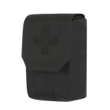 M‑Tac Medic Pouch Vertical Large Elite mustassa Cordura-materiaalissa, MOLLE-liitännällä ja joustavilla sisäseinämillä ensiapuvälineiden turvalliseen säilytykseen.