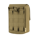 M-Tac Medic Pouch Vertical Large Elite laukku kestävästä Cordura 500D:stä MOLLE‑liitännällä, suunniteltu nopeaan pääsyyn ensiapuvälineisiin.