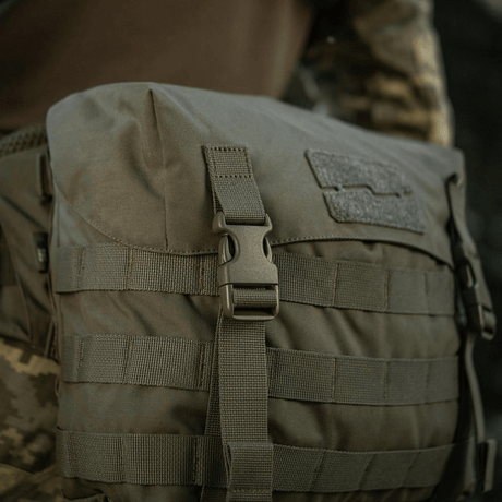 M-Tac Pouch Sukharka Gen.3 XL kestävästä Cordura 500D:stä, MOLLE-järjestelmä ja Velcro-paneli; sopii kenttään.