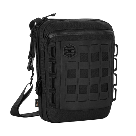 M-Tac Tablet Bag Laser Cut Hex mustana, Cordura-materiaali, Laser Cut MOLLE -paneeli ja tukeva hardware EDC:lle ja pöytävarastointiin.