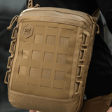 M-Tac Tablet Bag Laser Cut Hex ruskeassa Cordurassa, käytännöllinen EDC:hen ja piilotetuille aseille, Laser Cut MOLLE ja modulaariset insertit.
