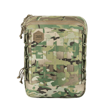 M-Tac Tablet Bag Laser Cut Hex Cordura:lla, MOLLE-paneeli ja nopea pääsy; sopii EDC:lle, asiakirjoille, tabletille ja piilotetulle aseosastolle.