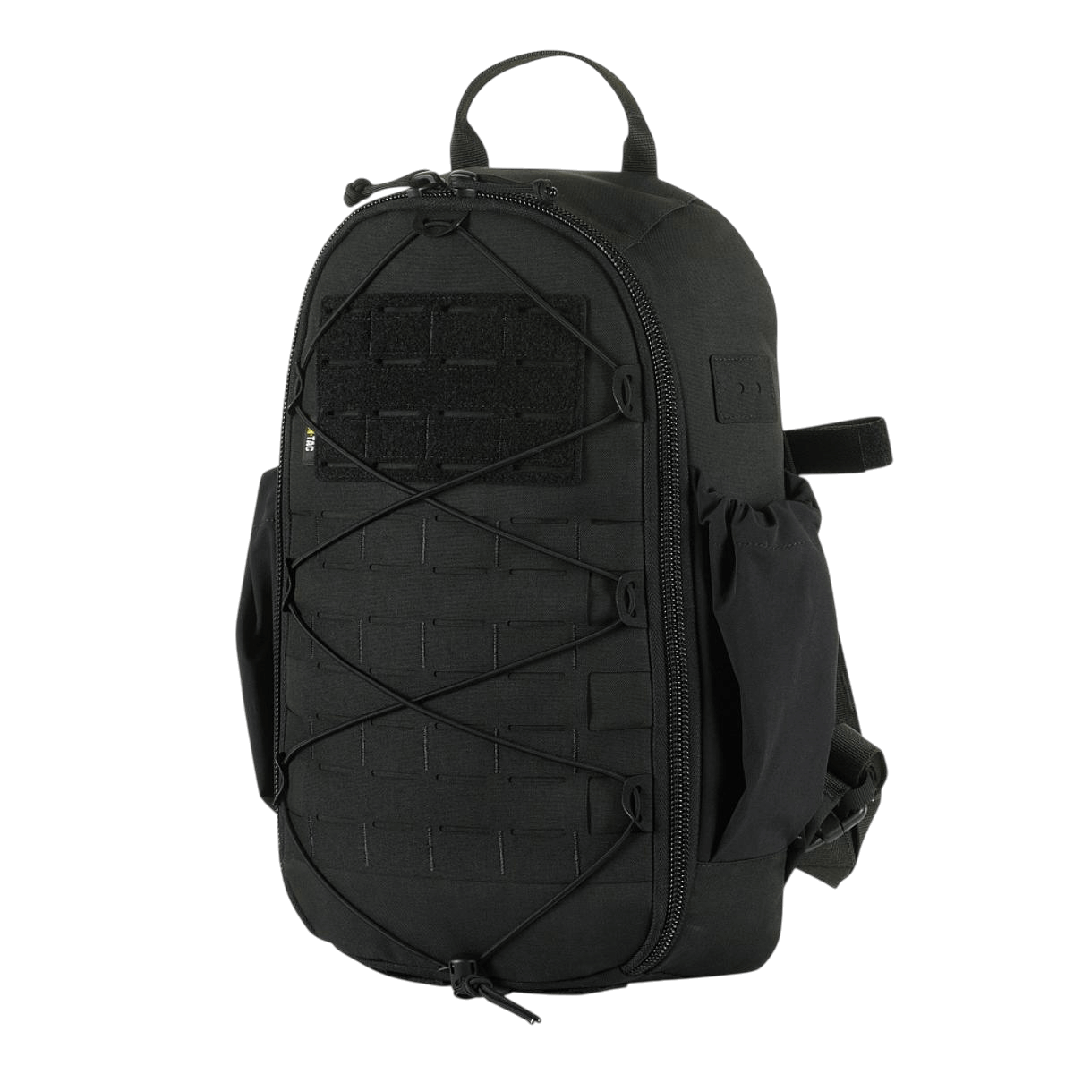 M-Tac STURM Elite -reppu, musta taktinen reppu, 15 litraa, MOLLE Laser Cut -design ulkoiluvälineiden kuljetukseen.