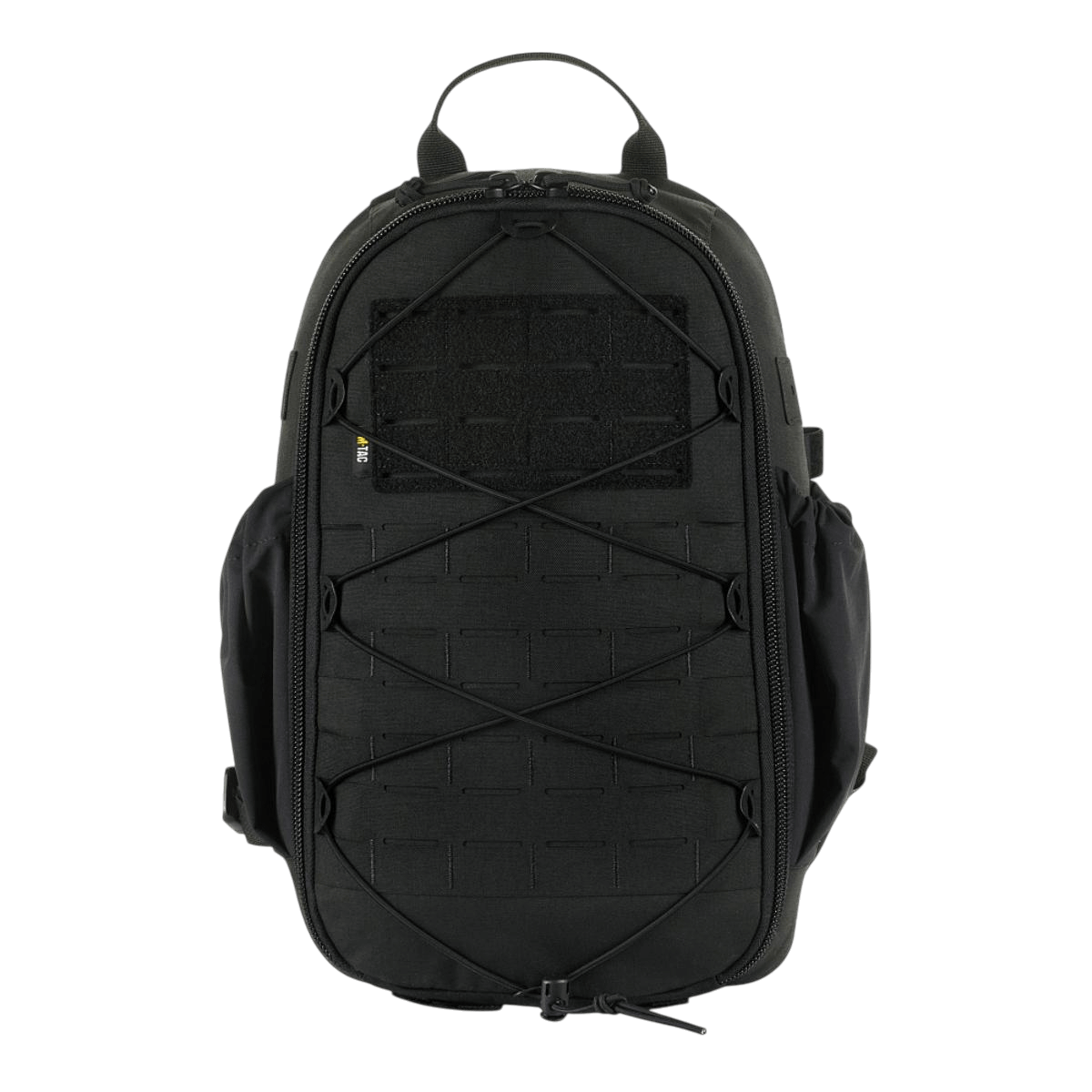 M-Tac STURM Elite -reppu, musta taktinen reppu, MOLLE Laser Cut -etupaneeli, 15 litraa, sopii lyhyille retkille.