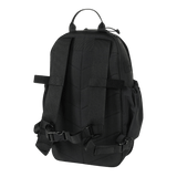 M-Tac STURM Elite -reppu mustana, 15 litraa, Cordura, MOLLE Laser Cut -etupaneeli taktiseen käyttöön, selkäosa näkyvissä.