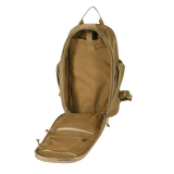 Avoinna ruskea M-Tac STURM Elite -reppu Cordura-materiaalista, tilava pääosio, laserleikattu MOLLE-järjestelmä ja metallikiinnikkeet, 15 l.