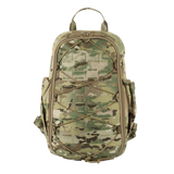 M-Tac STURM Elite -reppu maastokuvioitu, MOLLE Laser Cut -etuosa ja joustavat sivutaskut, suunniteltu kenttäkäyttöön.