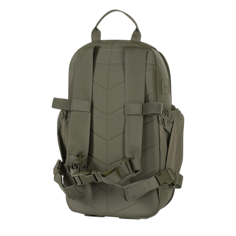 M-Tac STURM Elite -reppu takaapäin, näyttää olkaimet ja selkäosan, sopiva lyhyille kenttäretkille, valmistettu Cordura-materiaalista.