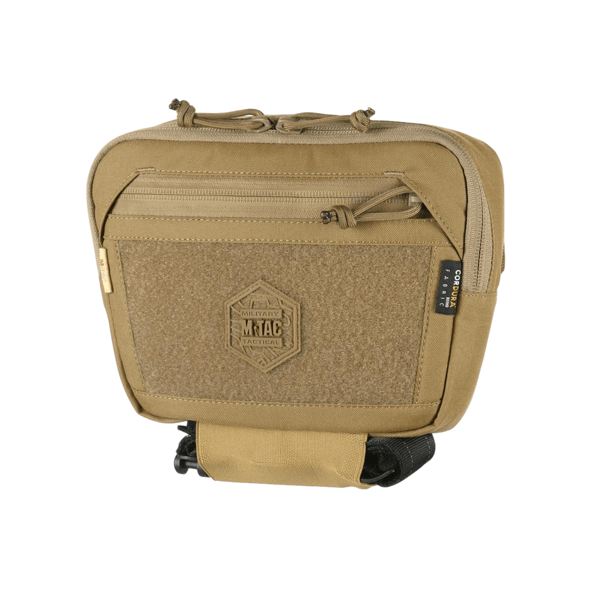 M-Tac Large Elite Gen.II -olkalaukku Cordura 500D:stä, YKK-vetoketjut ja etu-Velcro-paneeli, sopii taktiseen käyttöön ja varusteiden järjestelyyn.
