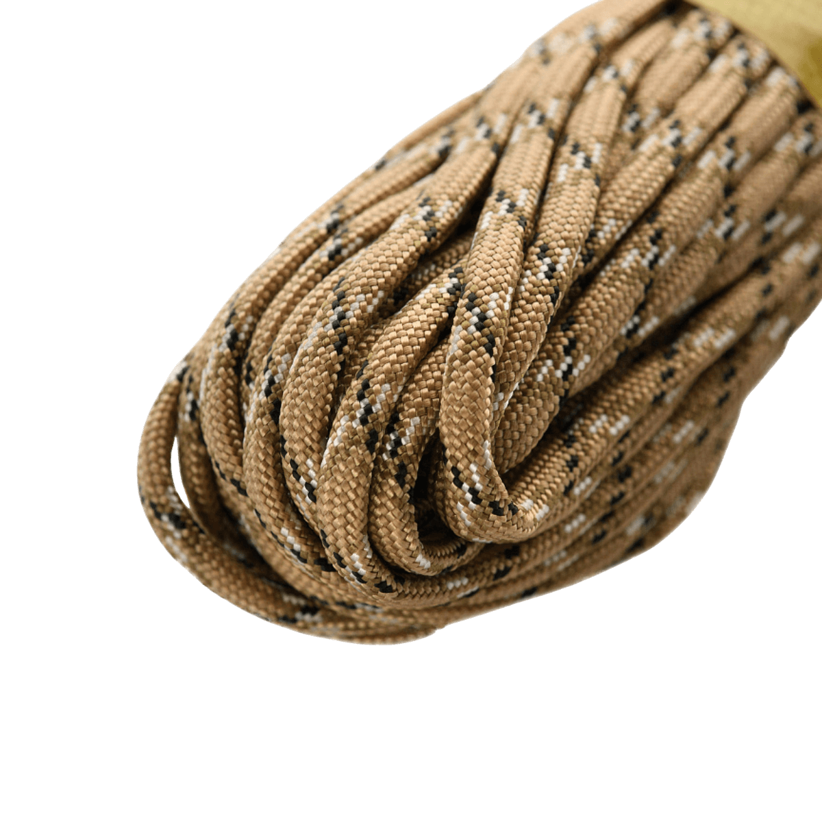 M-Tac Paracord 550 Type III 15 m beigen sävy, vahva nailonköysi ulkoiluun ja hätäkäyttöön, pituus 15 m, halkaisija 4 mm, vetolujuus 240 kg.