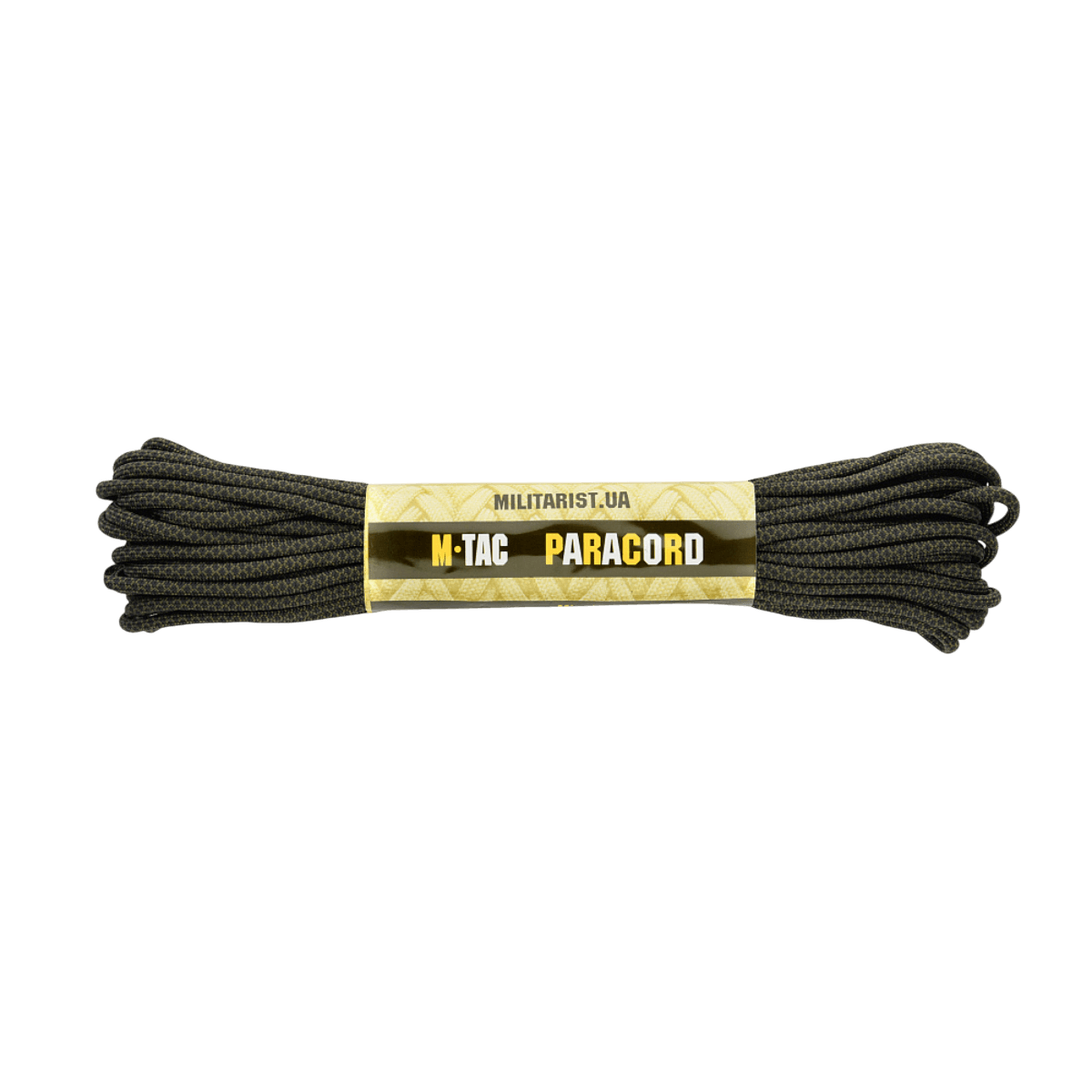 M-Tac Paracord 550 Type III 15 m vahva nailonköysi, sopii ulkoiluun, korjauksiin ja hätäkäyttöön, musta väri, pituus 15 m, halkaisija 4 mm.