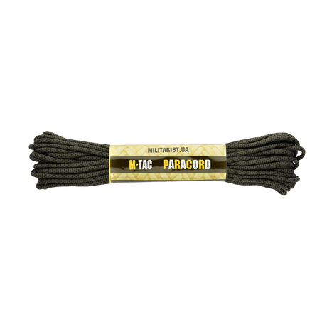 M-Tac Paracord 550 Type III 15 m vahva nailonköysi, sopii ulkoiluun, korjauksiin ja hätäkäyttöön, musta väri, pituus 15 m, halkaisija 4 mm.