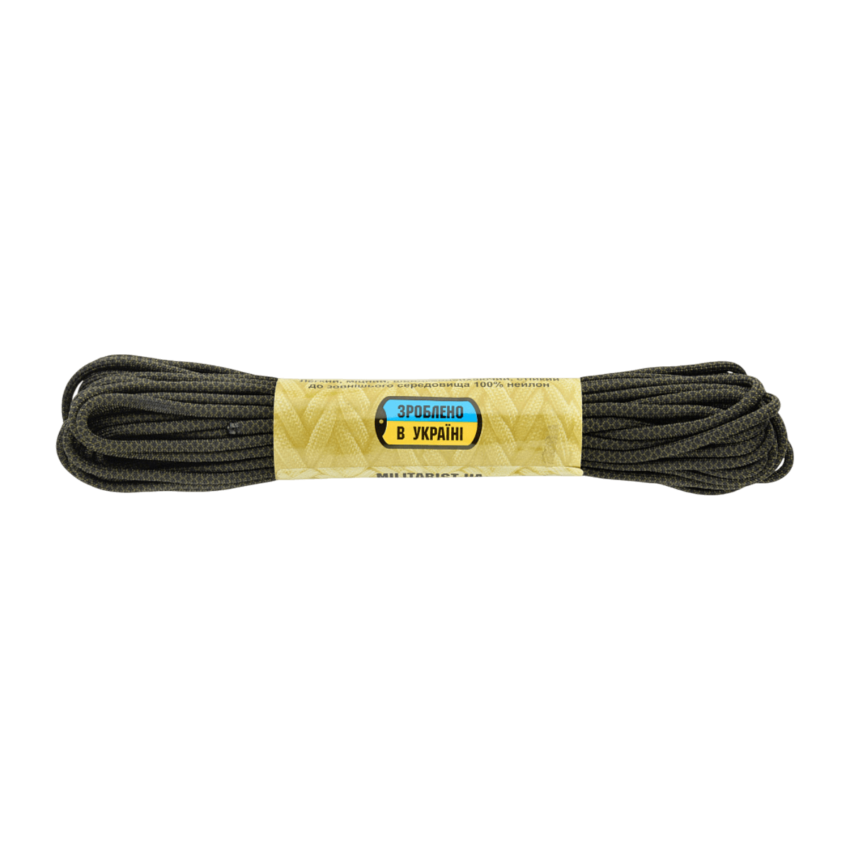 M-Tac Paracord 550 Type III 15 m vahva nailonköysi tummassa värissä ulkoiluun ja hätäkäyttöön, pituus 15 m, halkaisija 4 mm, vetolujuus 240 kg.