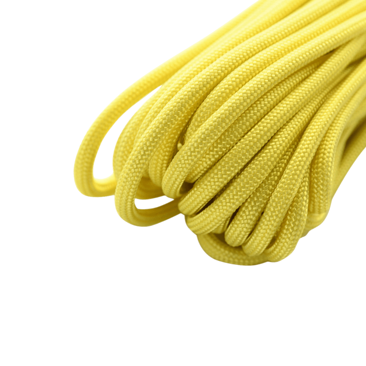M-Tac Paracord 550 Type III 15 m keltainen, vahva ja monipuolinen nailonköysi sopii ulkoiluun ja hätätilanteisiin.
