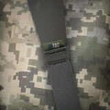 M-Tac olkahihnat taktiseen vyöhön Laser Cut kestävästä Cordura-materiaalista, NIJ-sertifiointi, näkyy galleria-asennossa 1 lähellä ompeleita.