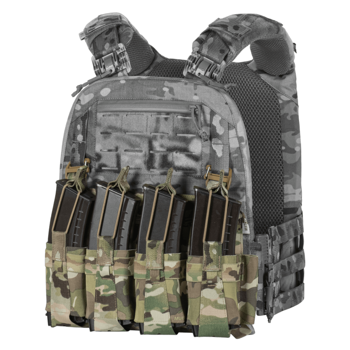 M-Tac etupaneeli Plate Carrier Cuirass QRS:lle, 4 lipasta, multicam-elastista materiaalia, NIJ-sertifiointi, galleria, sijainti 1.