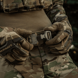 M-Tac Cobra Buckle taktinen vyö Laser Cut käytössä, suunniteltu sotilas- ja poliisikäyttöön, 40 mm Cordura Squadron ja AustriAlpin COBRA -solki.