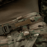 M-Tac Cobra Buckle taktinen vyö Laser Cut kamokuvioinnilla ja tukevalla lukolla, suunniteltu sotilas- ja poliisivarusteisiin.