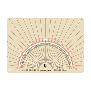 M-Tac Ecopybook Tactical Protractor PR-R, läpinäkyvä joustava malli, heijastusta estävät ominaisuudet taktisiin tehtäviin.
