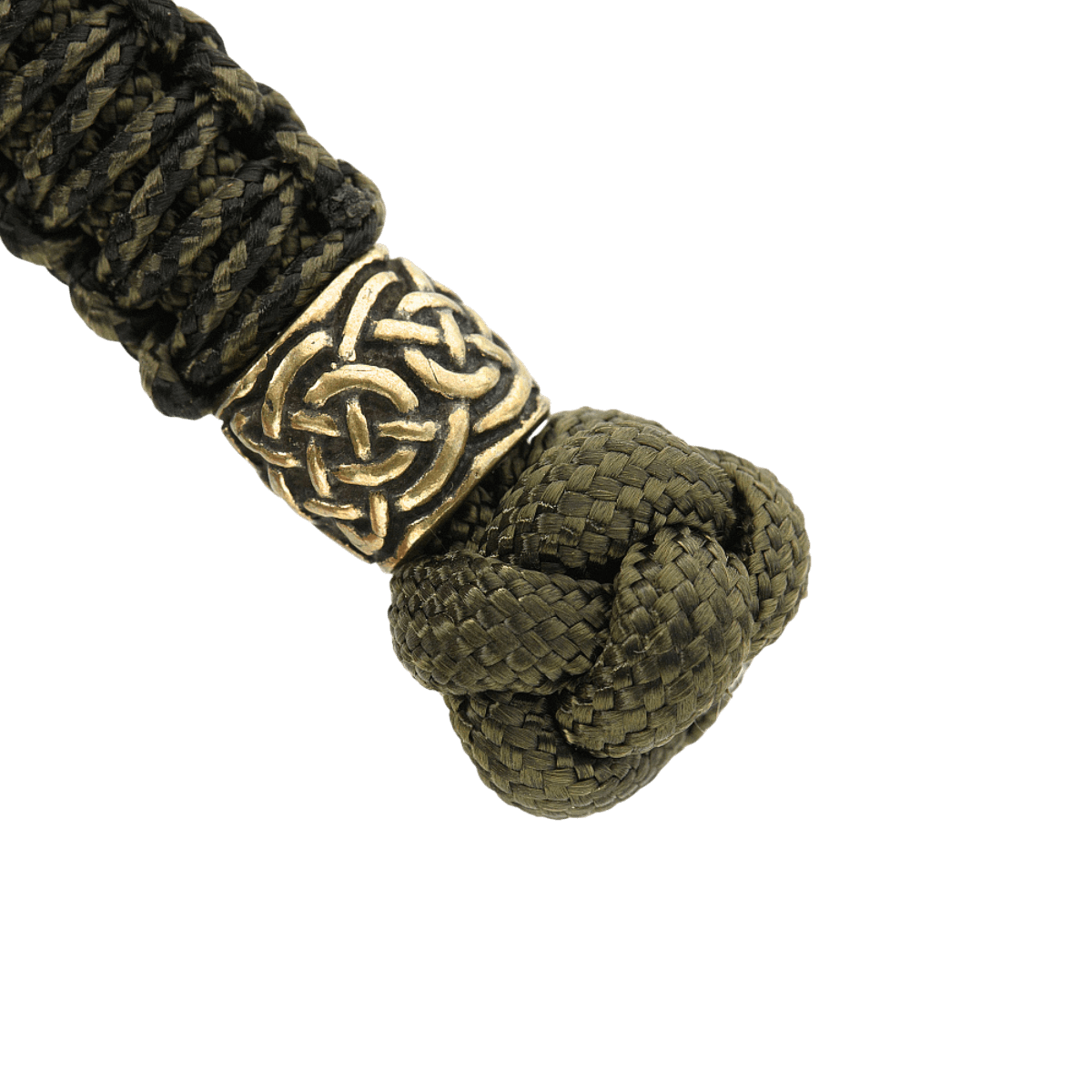 M-Tac Knife Lanyard Scandinavian punottu paracord koristeellisella solmulla ja metallirenkaalla, sopii taskuveitsien personointiin.