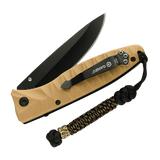 M-Tac Knife Lanyard Scandinavian Granule punottu paracord taskuveitsessä, tyylikäs ja käytännöllinen säilytykseen ja persoonalliseen tyyliin.