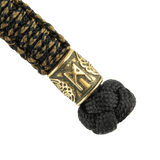 M-Tac Lanyard Scandinavian Mannaz skandinaavisella helmellä ja mustaksi kierretyllä paracordilla veitsille ja varusteille.
